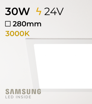 Faretto da Incasso Quadrato Slim 30W BIANCO CALDO - Downlight - LED Samsung