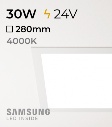 Faretto da Incasso Quadrato Slim 30W BIANCO NATURALE - Downlight - LED Samsung