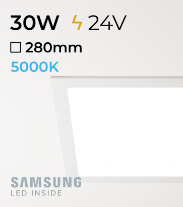 Faretto da Incasso Quadrato Slim 30W BIANCO FREDDO - Downlight - LED Samsung