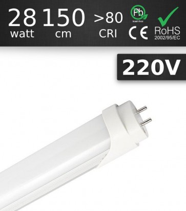 Tubo LED T8 1500mm 28W Chip SMD2835 - Bianco FREDDO