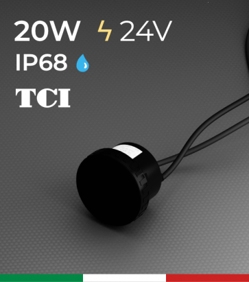 Alimentatore TCI DC T-TU IP68 24V 20W impermeabile IP68