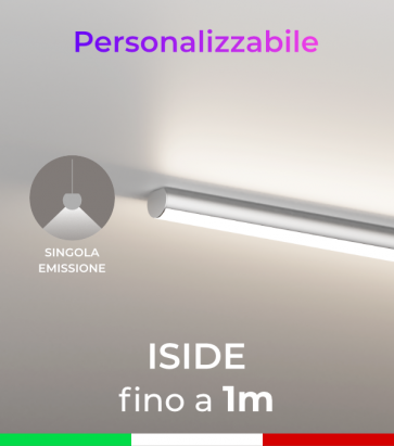 Lampada LED ISIDE - Singola Emissione di Luce - Fino a 100cm - Personalizzabile - Dimmerabile