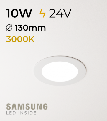 Faretto da Incasso Rotondo Slim 10W BIANCO CALDO - Downlight - LED Samsung