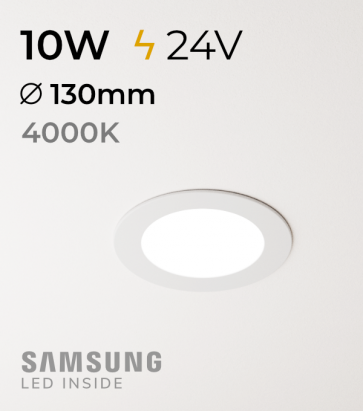 Faretto da Incasso Rotondo Slim 10W BIANCO NATURALE - Downlight - LED Samsung