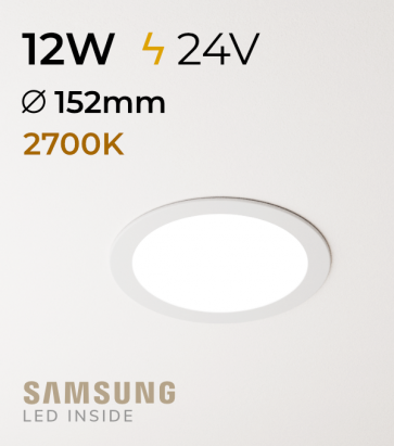 Faretto da Incasso Rotondo Slim 12W LUCE CALDA - Downlight - LED Samsung