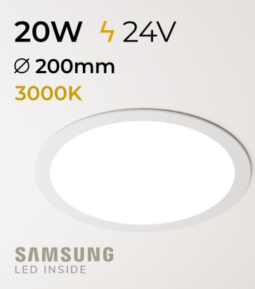 Faretto da Incasso Rotondo Slim 20W BIANCO CALDO - Downlight - LED Samsung
