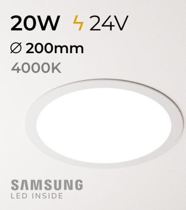 Faretto da Incasso Rotondo Slim 20W BIANCO NATURALE - Downlight - LED Samsung