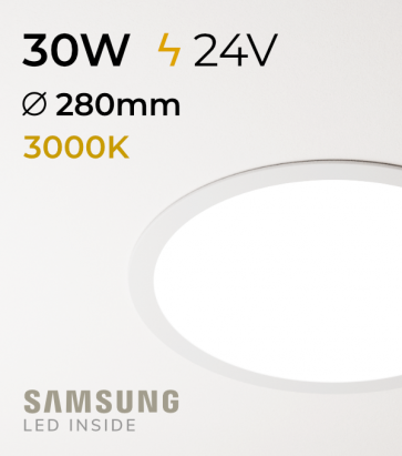 Faretto da Incasso Rotondo Slim 30W BIANCO CALDO - Downlight - LED Samsung