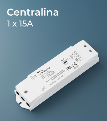 Centralina 1 canale x 15A - RF e Push Button 