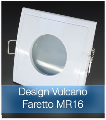 Corpo Faretto Bianco con Faretto MR16 7.5W - Design VULCANO