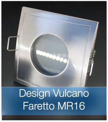 Corpo Faretto Satinato con Faretto MR16 7.5W - Design VULCANO