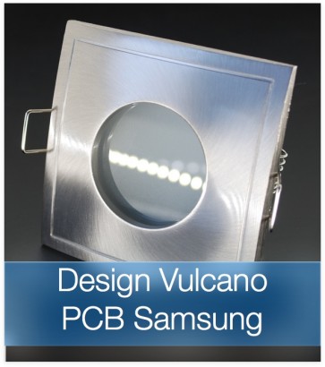 Faretto completo Satinato con PCB SAMSUNG 9W - Design VULCANO - Dimmerabile - Made In Italy