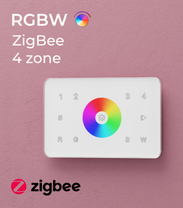Controller RGBW Touch da Parete - 4 Zone - Wireless - Zigbee