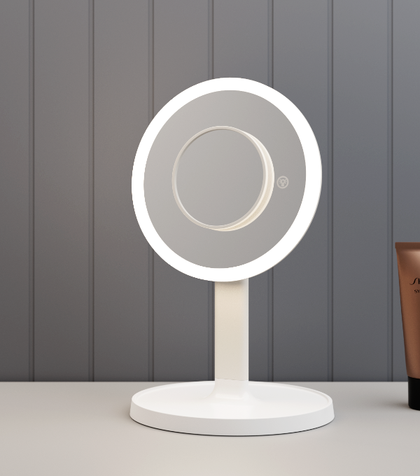 Specchio LED da Trucco - Ricaricabile - Tre temperature di colore  Selezionabili - Bianco