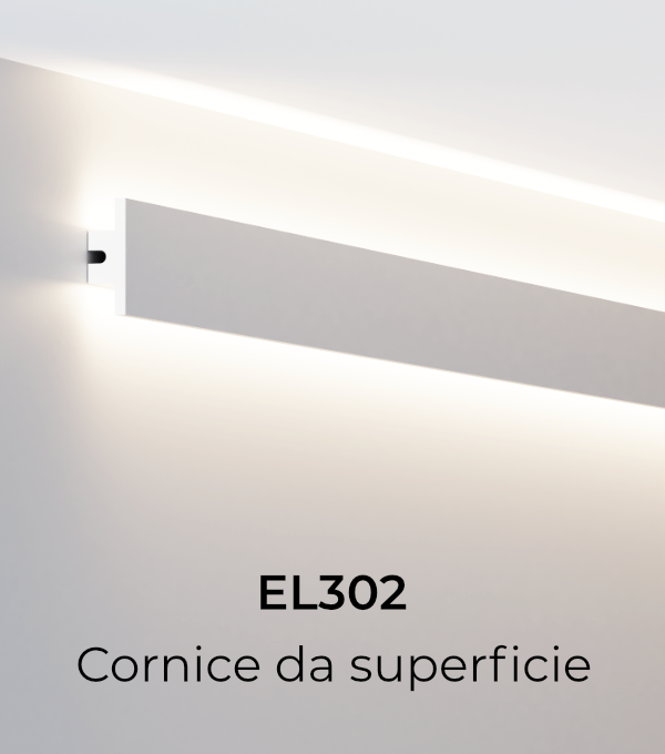 Cornice da Incasso ELENI LIGHTING EL302 in Poliuretano per Illuminazione LED  - 1,15 Metri