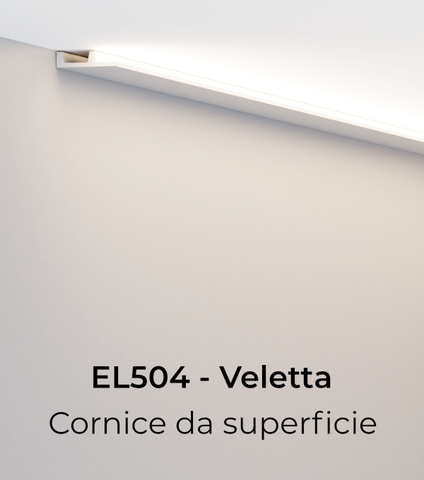 Cornice ELENI LIGHTING EL504 in Poliuretano per Illuminazione LED - 2 Metri