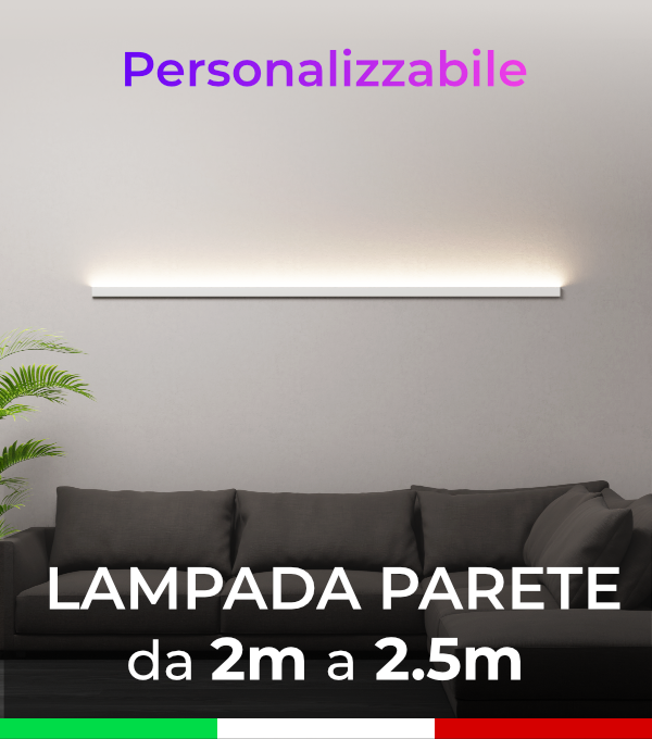 Lampada LED da parete Parete - da 200cm a 250cm - Personalizzabile -  Dimmerabile