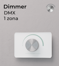 Dimmer Potenziometro da Parete DMX - per strisce LED - Bianco o Nero