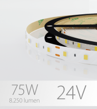 SUPER OFFERTA: Striscia LED 2835 "PRO" - 5 Metri - 75W - SMD2835 BIANCO NATURALE 60 LED/m