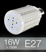 Lampadina LED CORN 16W E27 (150W) -  Bianco NATURALE