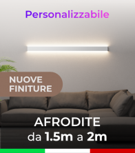 Lampada LED da parete Afrodite - Doppia Emissione di Luce - Da 150cm a 200cm - Personalizzabile - Dimmerabile