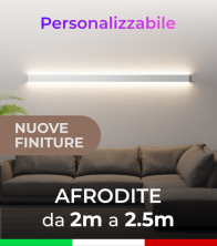 Lampada LED da parete Afrodite - Doppia Emissione di Luce - Da 200cm a 250cm - Personalizzabile - Dimmerabile