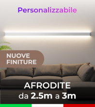 Lampada LED da parete Afrodite - Doppia Emissione di Luce - Da 250cm a 300cm - Personalizzabile - Dimmerabile
