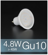 Faretto LED  GU10 4,8W - Bianco FREDDO