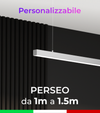 Lampada LED da Sospensione/Plafone Perseo - Da 100cm a 150cm - Personalizzabile - Dimmerabile