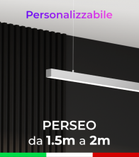 Lampada LED da Sospensione/Plafone Perseo - Da 150cm a 200cm - Personalizzabile - Dimmerabile