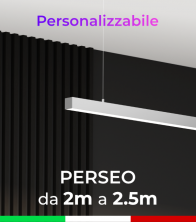 Lampada LED da Sospensione/Plafone Perseo - Da 200cm a 250cm - Personalizzabile - Dimmerabile