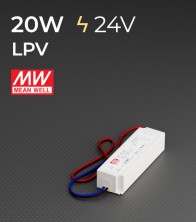 Alimentatore Meanwell LPV-20-24 24V 20W  Resistente all'acqua