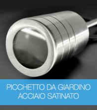 Picchetto da Giardino Acciaio Satinato per Faretti GU10