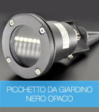 Picchetto da Giardino Nero Opaco per faretto GU10 