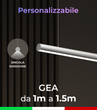 Lampada LED da sospensione GEA - Da 100cm a 150cm - Personalizzabile