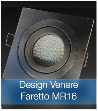 Corpo Faretto Satinato con Faretto MR16 7.5W - Design VENERE