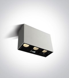 Faretto LED Quadrato a soffitto Triplo - 3x7W - Bianco Caldo 3000K