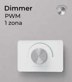 Dimmer Potenziometro da Parete PWM 20 Amp - per strisce LED - Bianco o Nero