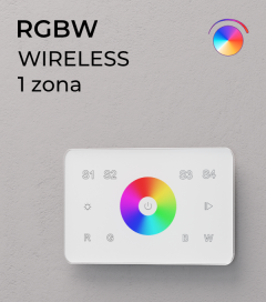 Controller RGBW Touch da Parete Wireless - per strisce LED - Bianco o Nero