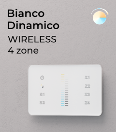Controller Bianco Dinamico Slider Touch da Parete a 4 Zone Wireless - per strisce LED