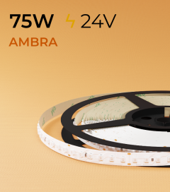 Striscia LED 2835 "PRO" - 5 Metri - 75W - SMD2835 AMBRA 120 LED/m