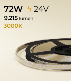 Striscia LED 2835 "ECO NEW" - 5 Metri - 72W - SMD2835 160 LED/m - Bianco CALDO - 3000K - IP67C