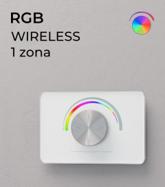 Controller RGB da parete Wireless con Rotella per strisce LED - Bianco o Nero