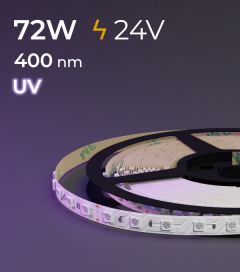 Striscia LED "PRO" - 5 Metri - 72W - UV- 400 nm 