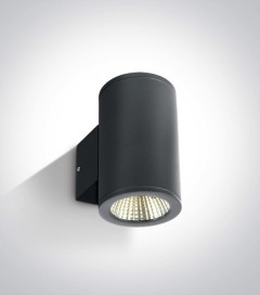 Lampada LED da esterno 2x6W - Doppia Emissione - Antracite - Bianco Caldo - IP54