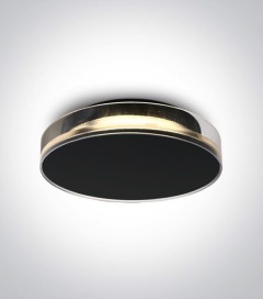 Plafoniera LED Decorativa per interno ed esterno - Colore Nero - 12W - Bianco Caldo 