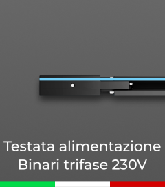 Testata di Alimentazione Binario Trifase 230V - Made in Italy - Bianco o Nero