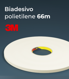 Biadesivo Polietilene 3M 9508W Acrilico Colore Bianco - Rotolo da 66m