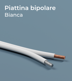Cavo elettrico Piattina Bipolare al Metro - Colore Bianco
