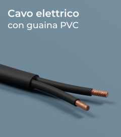 Cavo elettrico con Guaina PVC - Nero - 0.75x2